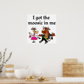 Funny Dancer of Musician Poster (Keuken)