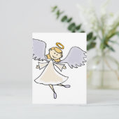 Funny Dancing Angel Cartoon Briefkaart (Staand voorkant)
