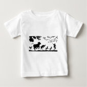 Funny Dancing Animals Cow Chicken Goat Silhouette (Voorkant)