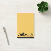 Funny Dancing Animals Cow Chicken Goat Silhouette Post-it® Notes (Kantoor)