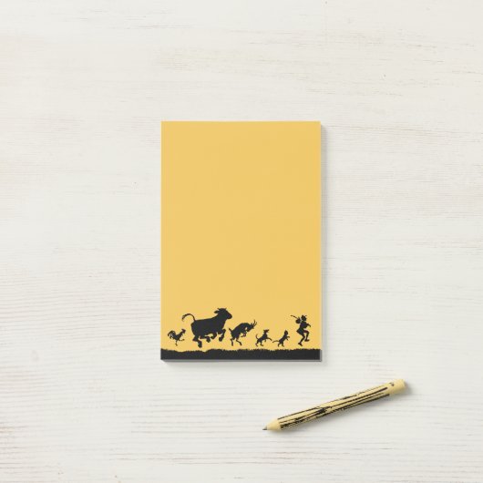 Funny Dancing Animals Cow Chicken Goat Silhouette Post-it® Notes (Op bureau)