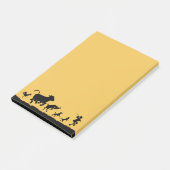 Funny Dancing Animals Cow Chicken Goat Silhouette Post-it® Notes (Schuin)