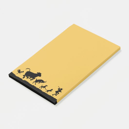 Funny Dancing Animals Cow Chicken Goat Silhouette Post-it® Notes (Schuin)
