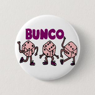 Funny Dancing Bunco Dice Ronde Button 5,7 Cm