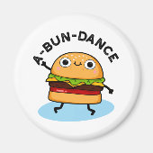 Funny Dancing Burger Pun Magneet (Voorkant)