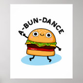 Funny Dancing Burger Pun Poster (Voorkant)