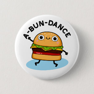 Funny Dancing Burger Pun Ronde Button 5,7 Cm