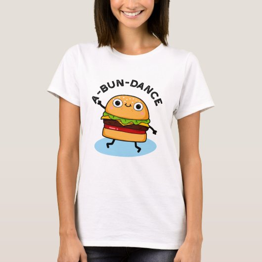 Funny Dancing Burger Pun T-shirt (Voorkant)