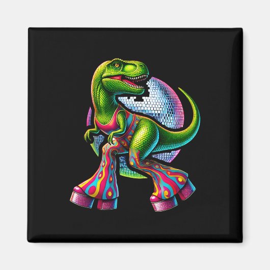 Funny Dancing Dinosaur  Magneet (Voorkant)