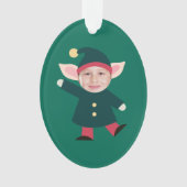 Funny Dancing Elf Photo Holiday Ornament (voorkant)