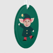 Funny Dancing Elf Photo Holiday Ornament (voorkant)