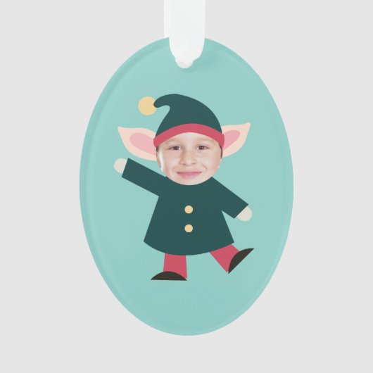 Funny Dancing Elf Photo Holiday Ornament (voorkant)