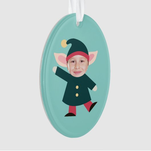 Funny Dancing Elf Photo Holiday Ornament (voorkant)