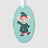 Funny Dancing Elf Photo Holiday Ornament (voorkant)