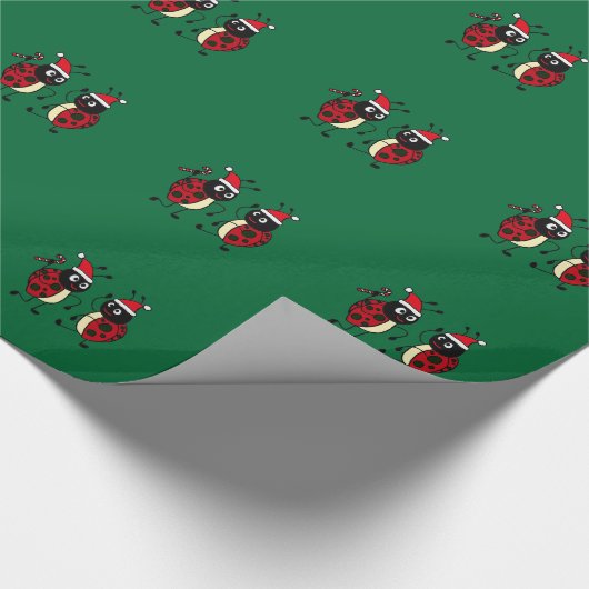 Funny Dancing Ladybugs Wrapping Paper Cadeaupapier (Hoek)