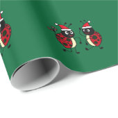 Funny Dancing Ladybugs Wrapping Paper Cadeaupapier (Rol Hoek)