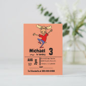 Funny Dancing Moose Birthday Party Uitnodiging Briefkaart (Staand voorkant)