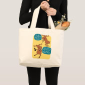 Funny Dancing Moose Canvas tas (Voorkant (product))