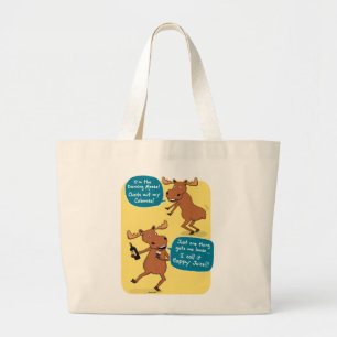 Funny Dancing Moose Canvas tas