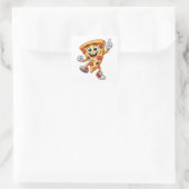 Funny Dancing Pizza Slice Cartoon Sticker (Tas)