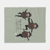 FUNNY Dancing RABBI Personated with Text Fleece Deken (Voorkant (Horizontaal))