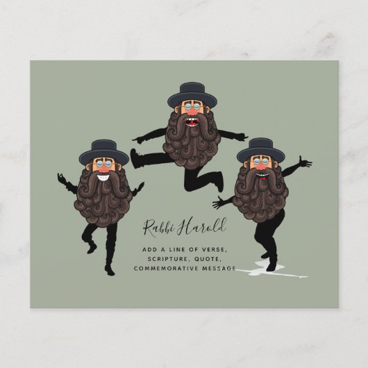 FUNNY Dancing RABBI Personated with Text Flyer (Voorkant)