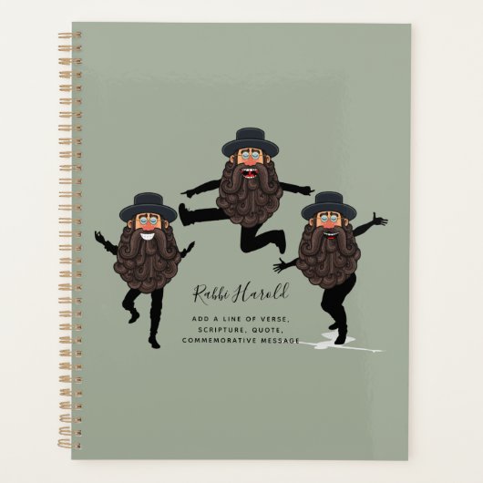 FUNNY Dancing RABBI Personated with Text Planner (Voorkant)