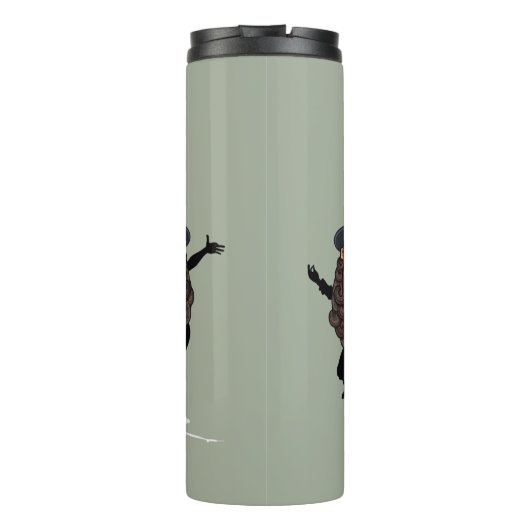 FUNNY Dancing RABBI Personated with Text Thermosbeker (Achterkant)