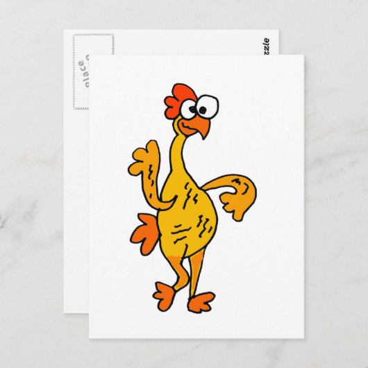 Funny Dancing Rubber Chicken Briefkaart (Voorkant / Achterkant)