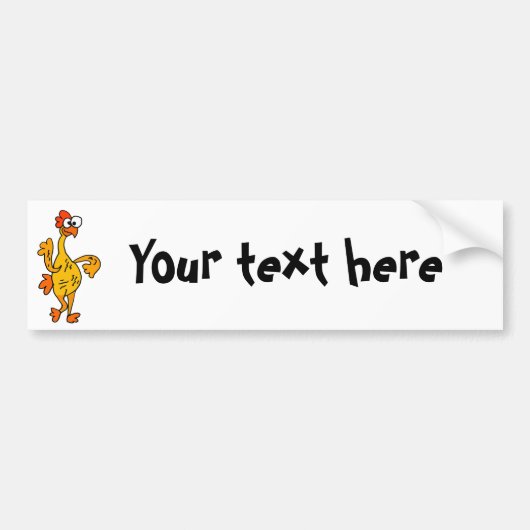 Funny Dancing Rubber Chicken Bumpersticker (Voorkant)
