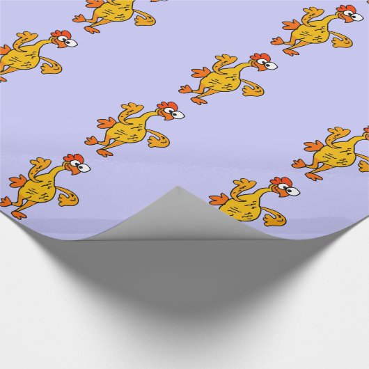 Funny Dancing Rubber Chicken Cadeaupapier (Hoek)