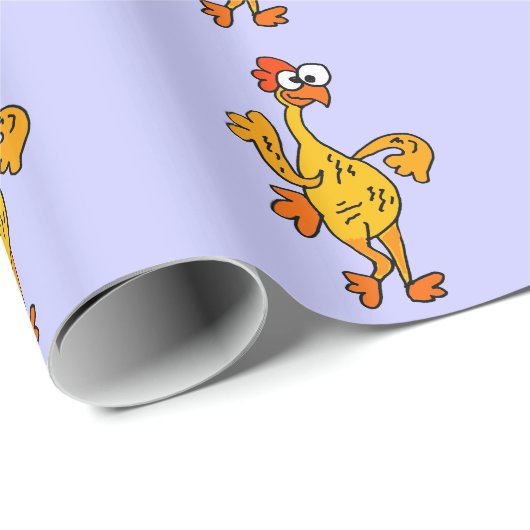 Funny Dancing Rubber Chicken Cadeaupapier (Rol Hoek)