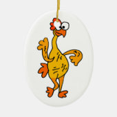 Funny Dancing Rubber Chicken Keramisch Ornament (Voorkant)