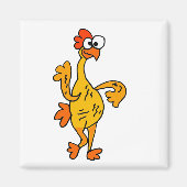 Funny Dancing Rubber Chicken Magneet (Voorkant)