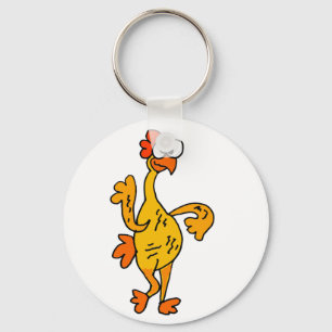 Funny Dancing Rubber Chicken Sleutelhanger