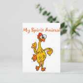 Funny Dancing Rubber Chicken Spirit Guide Briefkaart (Staand voorkant)
