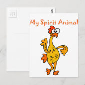 Funny Dancing Rubber Chicken Spirit Guide Briefkaart (Voorkant / Achterkant)