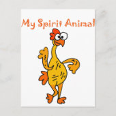 Funny Dancing Rubber Chicken Spirit Guide Briefkaart (Voorkant)