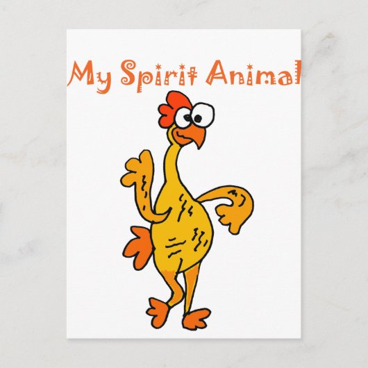 Funny Dancing Rubber Chicken Spirit Guide Briefkaart (Voorkant)
