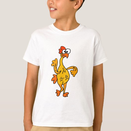 Funny Dancing Rubber Chicken T-shirt (Voorkant)