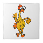 Funny Dancing Rubber Chicken Tegeltje (Voorkant)