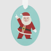 Funny Dancing Santa Photo Holiday Ornament (voorkant)