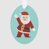 Funny Dancing Santa Photo Holiday Ornament (achterkant)