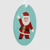 Funny Dancing Santa Photo Holiday Ornament (voorkant)