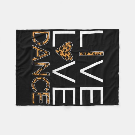 Funny Dancing Shirt Vrouwen Meisjes Live Love Danc Fleece Deken (Voorkant (Horizontaal))