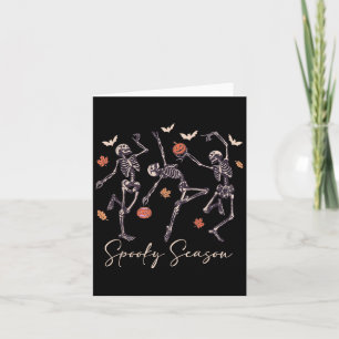 Funny Dancing Skeleton Halloween Pompoen Soky Zeee Kaart
