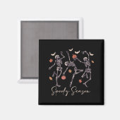 Funny Dancing Skeleton Halloween Pompoen Soky Zeee Magneet (Voorkant / Achterkant)