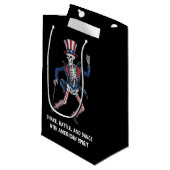 Funny Dancing Skeleton Klein Cadeauzakje (Voorkant Gekanteld)