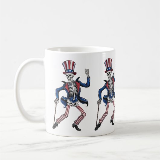Funny Dancing Skeleton Koffiemok (Links)