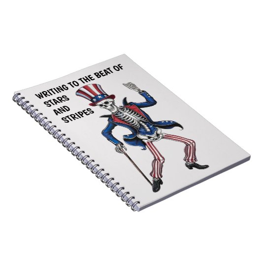 Funny Dancing Skeleton Notitieboek (Rechterzijde)